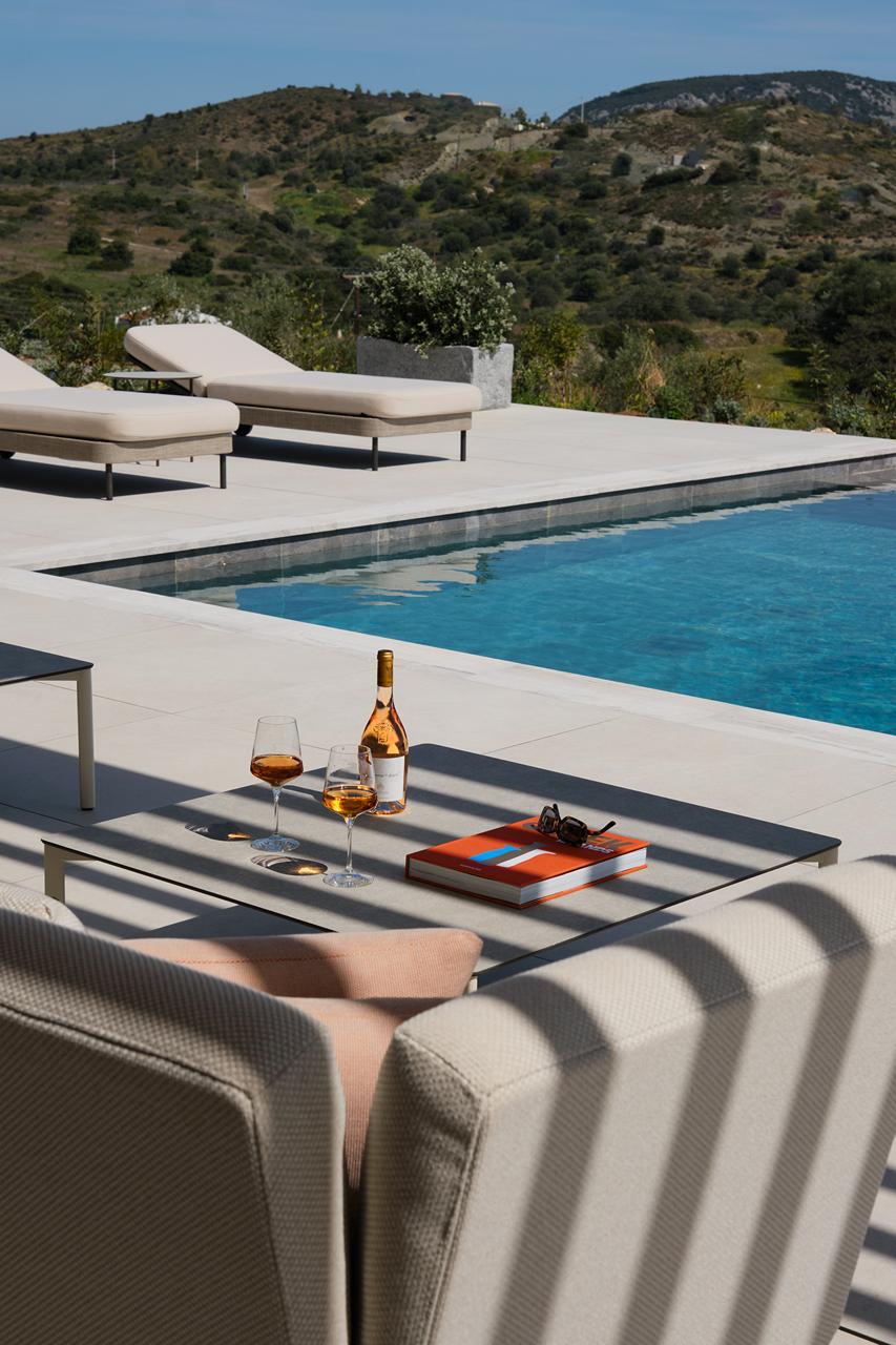 Poolside at dusk