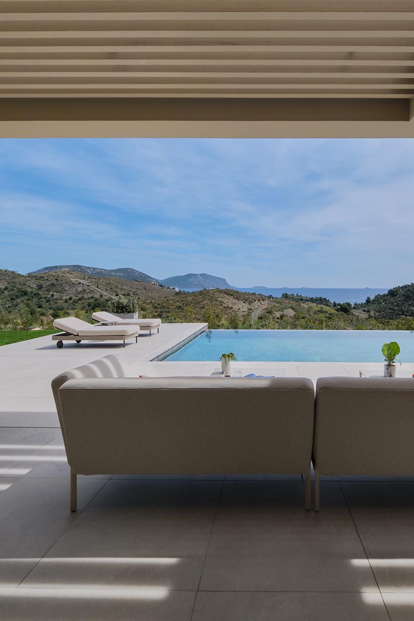 Poolside pergola