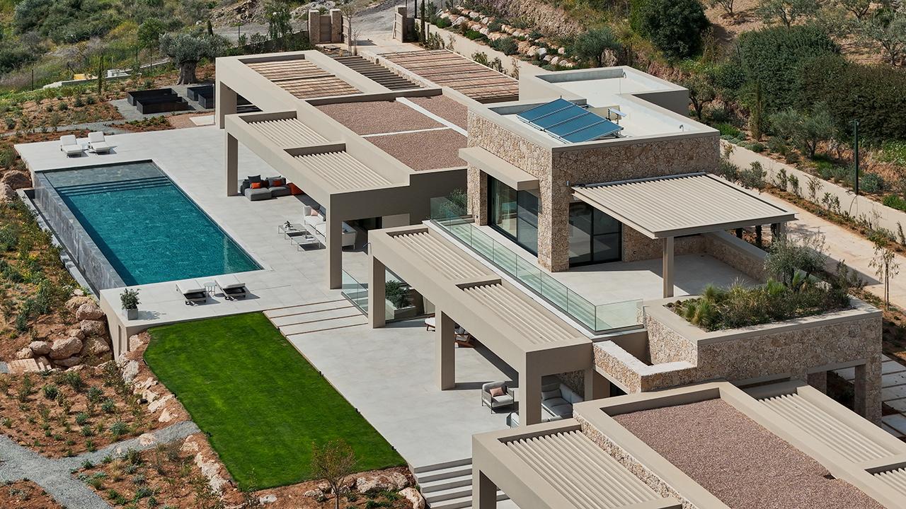Aerial view of Villa V